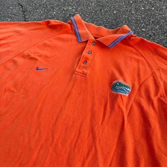 Vintage Nike‎ Florida Gators embroidered orange and blue polo Size XL - Picture 2 of 3
